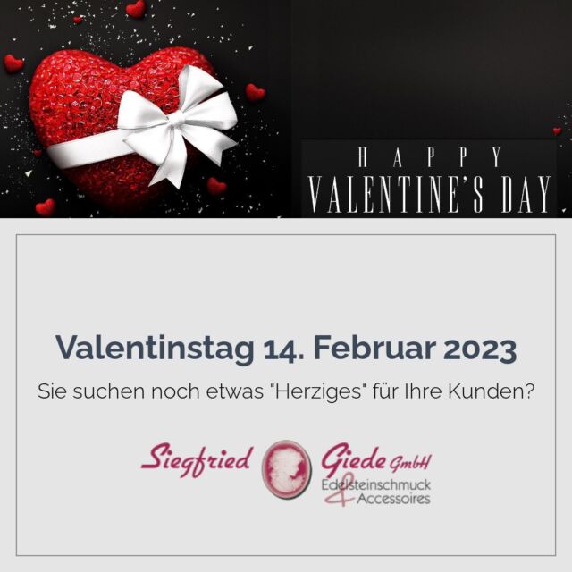 Valentinstag 14. Februar 2023
Sie suchen noch etwas "Herziges" für Ihre Kunden?