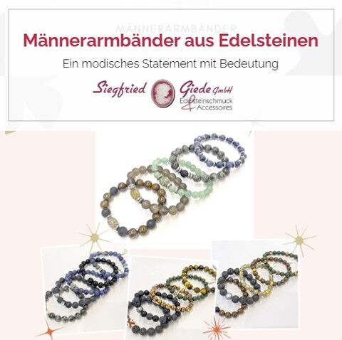 Männerarmbänder aus Edelsteinen