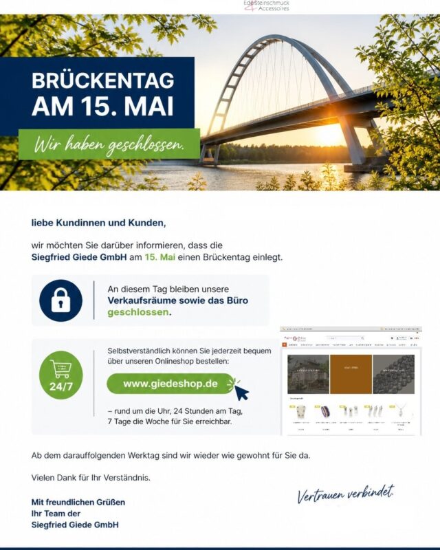 15. Mai 2026 Brückentag