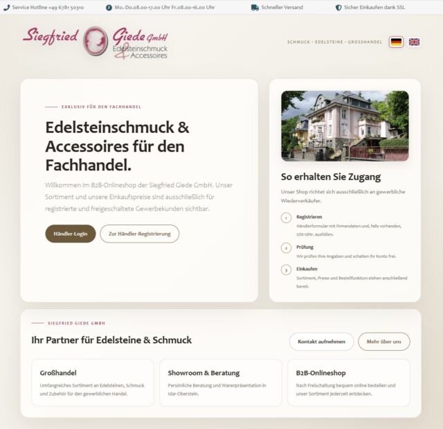 Unser neuer Onlineshop ist fast fertig – testen Sie ihn schon jetzt.
Shopware 6, vertraute Zugangsdaten und viele Verbesserungen – entdecken Sie unseren neuen Onlineshop bereits im Betatest. https://shop.giede.com  https://mailchi.mp/86abe3fdb01a/neueronlineshop